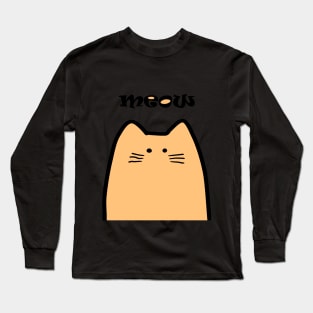 Orange Meow Long Sleeve T-Shirt